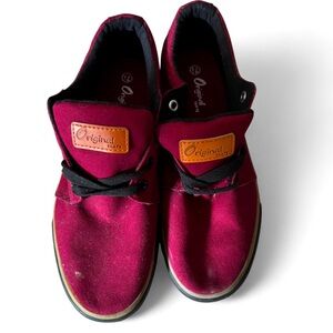 Original skate lace-up skateboarding sneakers, women’s size 7.5 in burgundy